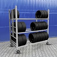 Vista 7 de Ruedas de andamio de 6 x 2 pulgadas, ruedas de alta resistencia, ruedas giratorias de goma de doble bloqueo de 360 grados, juego de 4 con capacidad