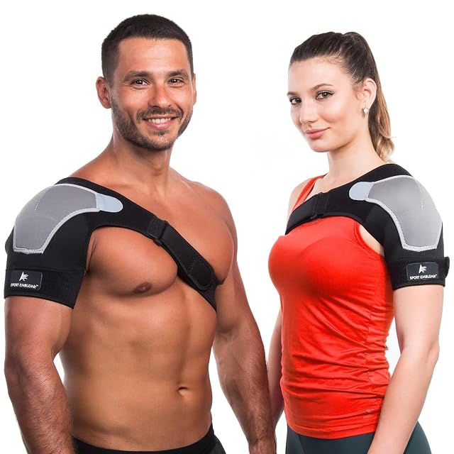 Rotator Cuff Shoulder Brace for Pain Relief Support - Adjustable Arm Sling Immobilizer for Torn Rotator Cuff Shoulder