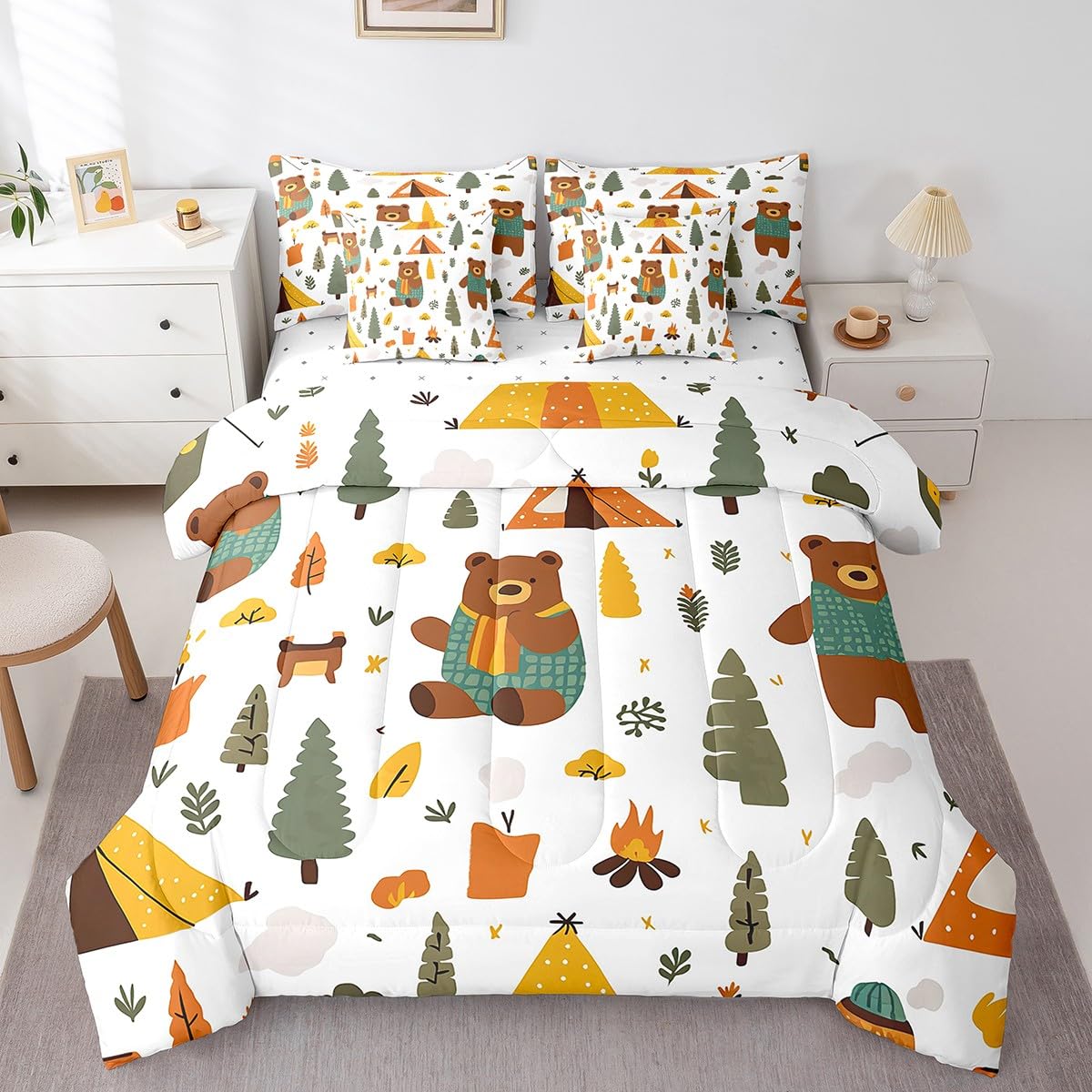 Joiedomi Kids Twin Sheet Set – Astronaut Print, Soft Microfiber, Deep Pocket, Wrinkle-Free - View #4