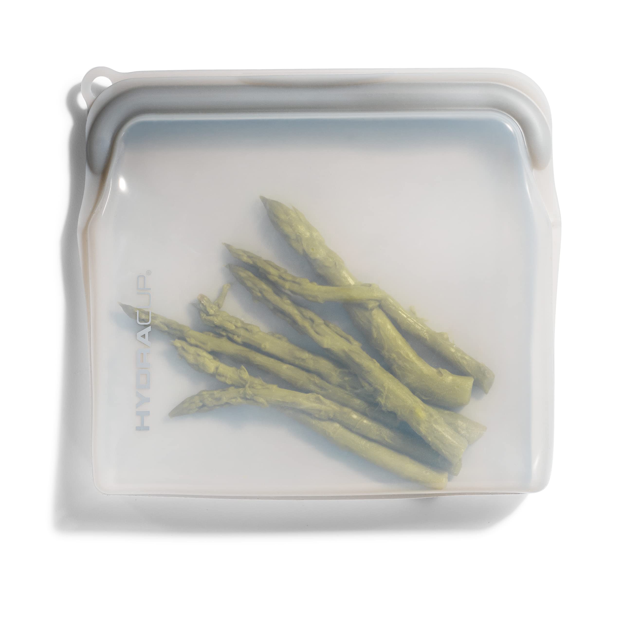 Paquete de 6 bolsas de silicona reutilizables para almacenamiento de alimentos Hydra, 30 onzas, presiona para cerrar, guardar aperitivos y preparación de comidas, tamaño sándwich, apto para