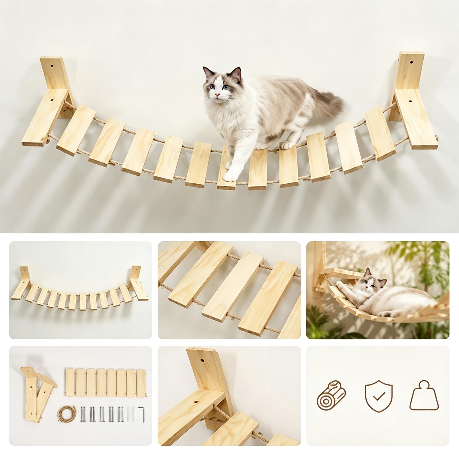 ponte felino a parete costruisce un percorso, 50cm