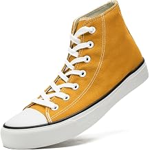 xinran & shengli Women Men High Top Canvas Shoes Ladies Cushioned Support Sneakers Lace Up Casual Tennis Trainers