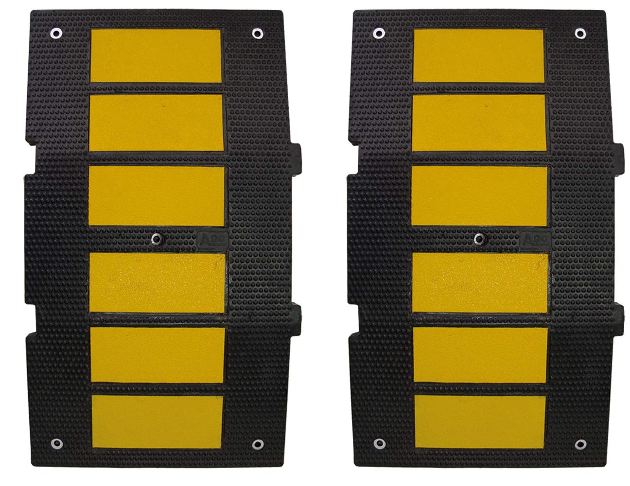 ADO - Banda reductora de velocidad de caucho 900x500x 50mm. Badén reductor de velocidad de calle (2- Bandas reductoras)