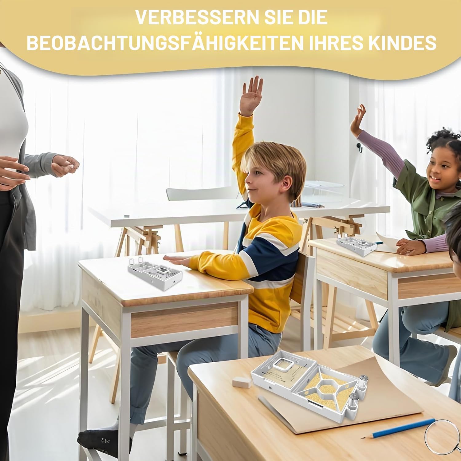 Nest Farm für lebende Ameisen und Königin – Ameisenfarmen mit gelbem Sand Beobachtung Transparente Ameisenfarm für Erwachsene 3D-gedrucktes Nest Ameisenwerkstatt Schloss Ameisengarten Königin (WT2-4)