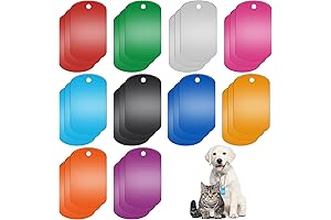 30-Pack Blank Rectangle Metal Vin Tags for Engraving, Stamping, and DIY