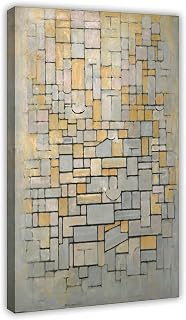 Piet Cornelies Mondrian - Composition Style Canvas Poster Wall Art Decor Print Picture Paintings for Living Room Bedroom Decoration Frame 08x12inch(20x30cm)