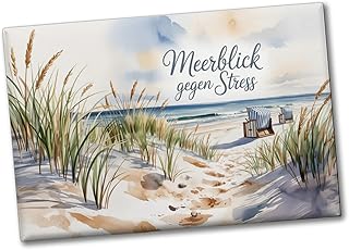 Ostsee Strandkorb Souvenir Magnet - Meerblick gegen Stress schöner Souvenir Magnet für Strandfans und Urlaubsfreunde