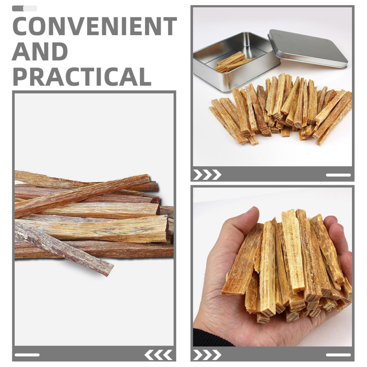 Housoutil Natürliche Anzündhölzer aus Getrocknetem Holz 2 Boxen Geeignet für Kaminbesteck und Outdoor Feuerstellen Camping Zubehör