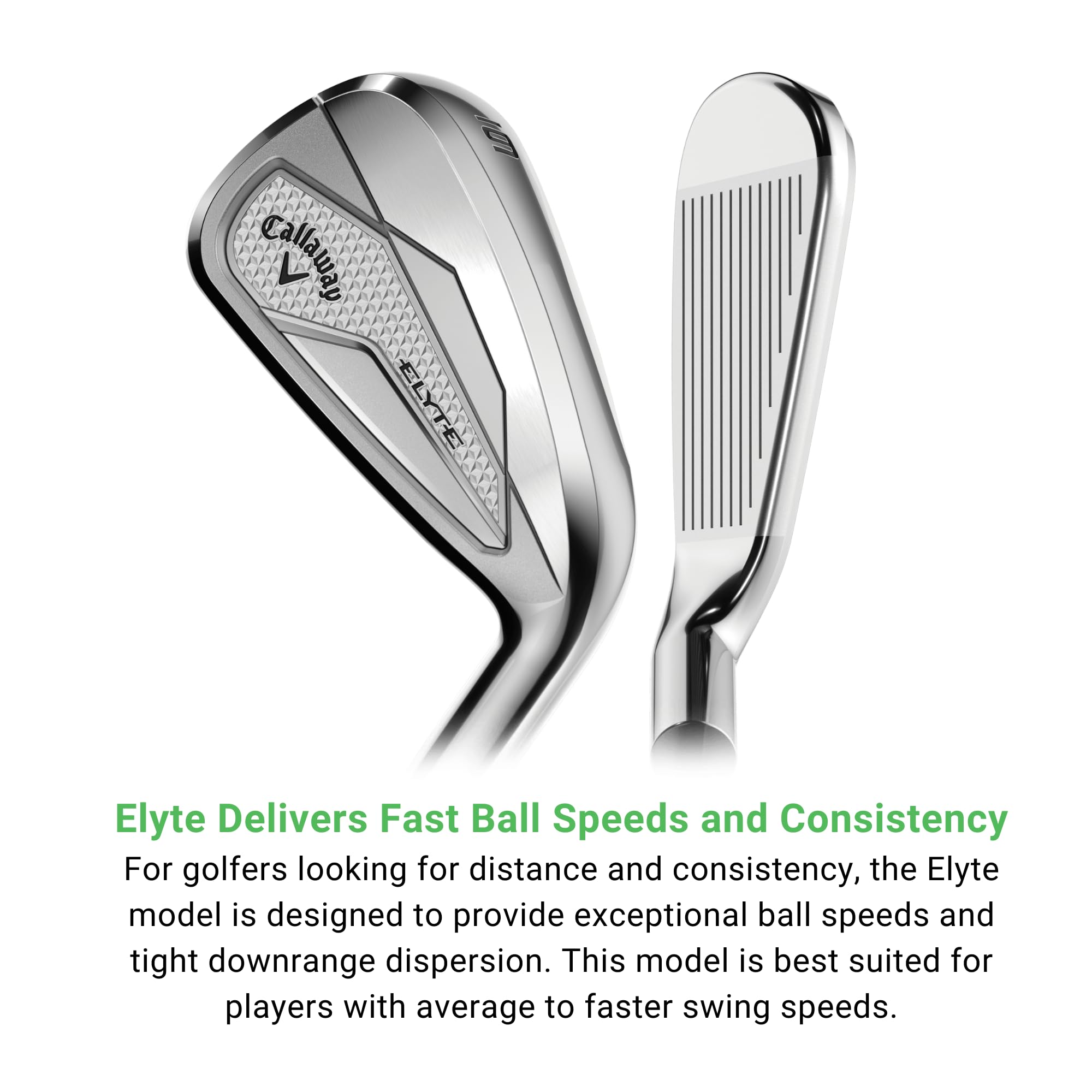 Set De Fers Callaway Elyte 5-PW, AW – Shafts Acier TT Vector 90g Flex Stiff – Homme
