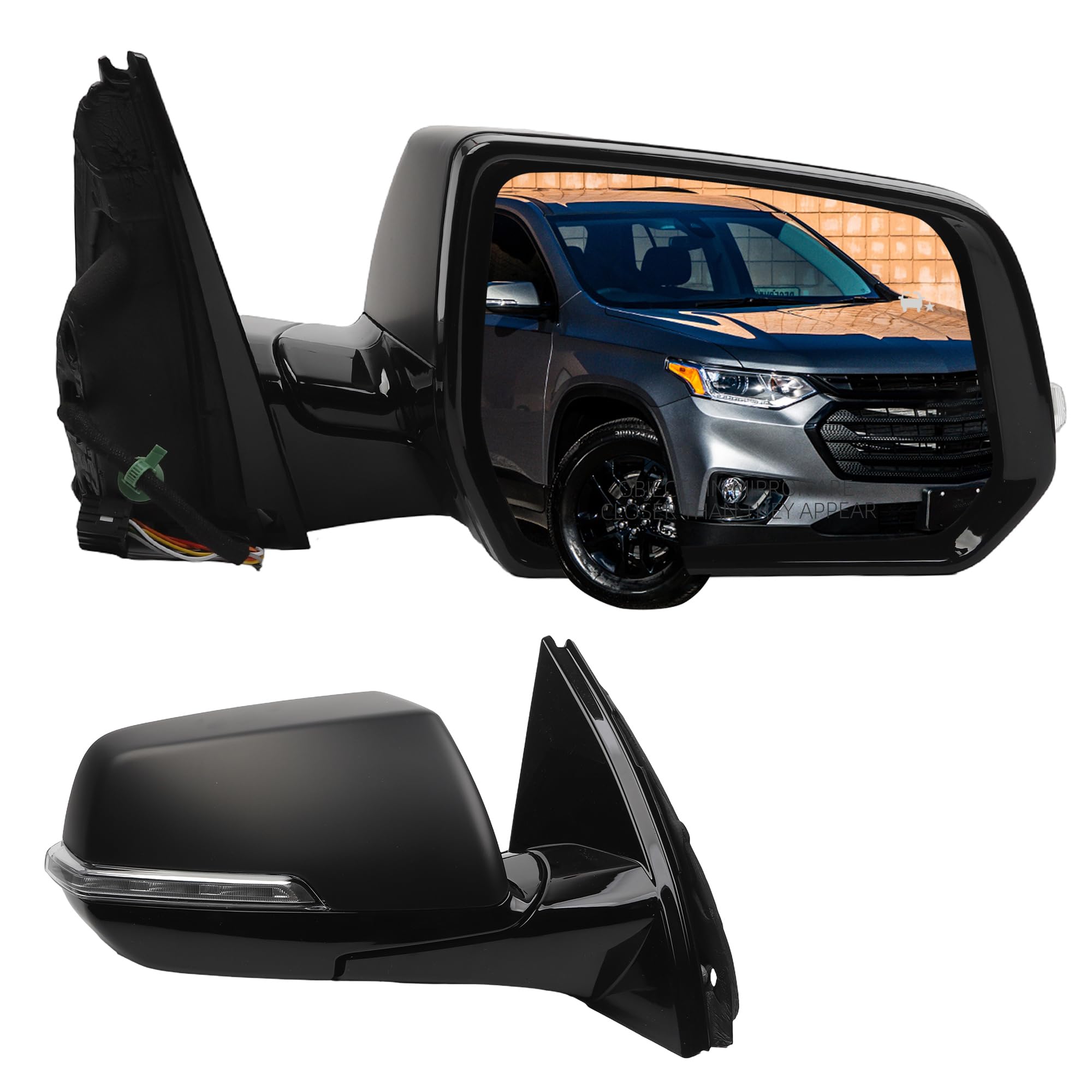 Photo 1 of Dasbecan Side Rear View Mirror Compatible with 2020-2021 Chevy/Chevrolet Traverse Power Heated Turn Signal With Panoramic Camera Mirror Replace Passenger Right Side #85535697 (8pin)