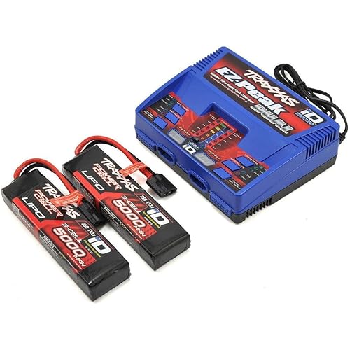 TR2990 TRA2990 TTraxxass EZ-Peak 3S"Completer Pack" Dual Multi-Chemistry Battery Charger w/Two Power Celll Batteries (5000mAh) trax2990