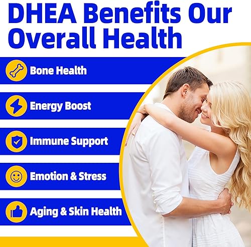Miniatura 5 de Suplemento DHEA para mujeres y hombres 200 mg, complejo DHEA micronizado 800mg con ñame silvestre, calcio, magnesio, vitamina C, apoya la inmunidad,