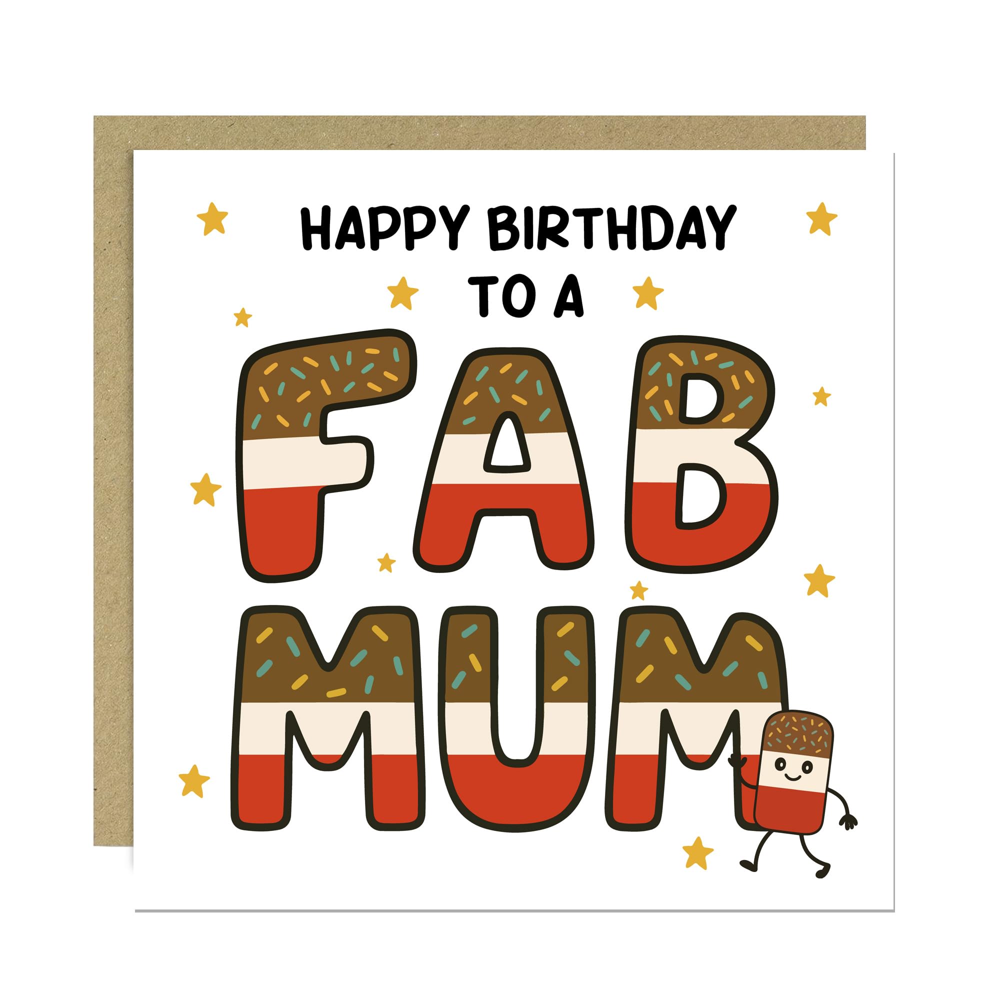RED OCEAN Happy Birthday Card For Mum FAB MUM CARD From Daughter Son Birthday With Envelope Included Thank You For Mummy