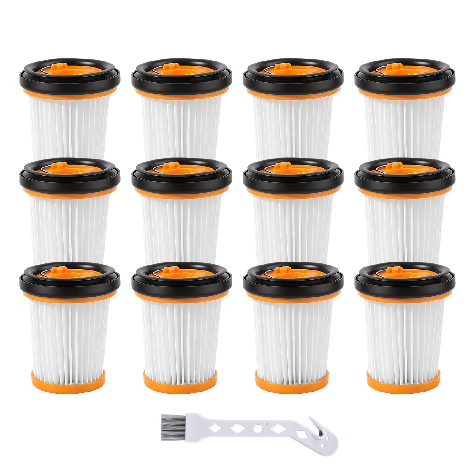 12 Pack WV201 Filter Replacement for Shark Wandvac ION W1 S87 Cordless Handheld Vacuum, Compatible with WV200, WV201, WV205, WV220, WV201BK, Compare to Part # XHFWV200