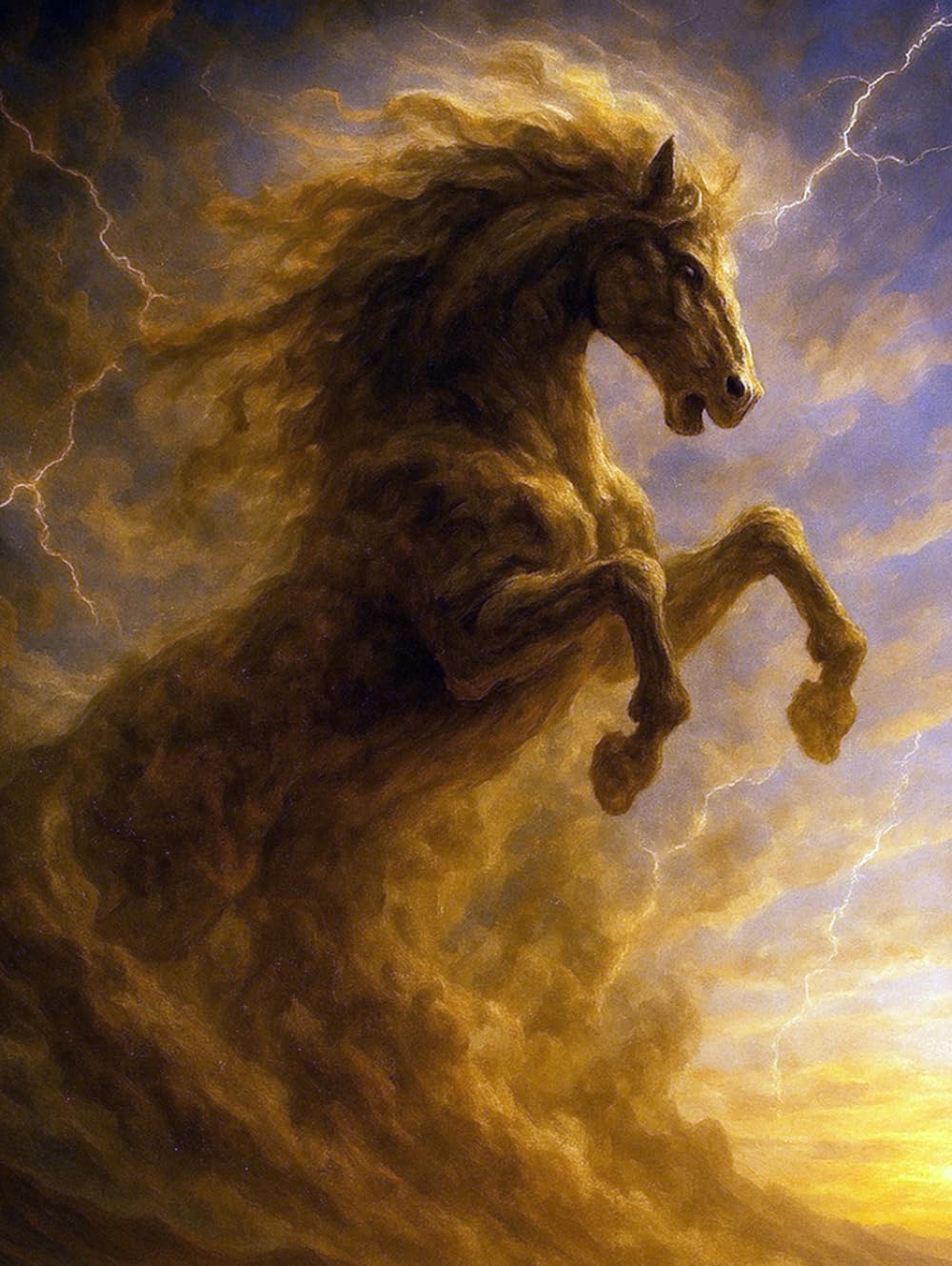 Carnet de croquis Desert Storm Horse avec pages dotted pour le dessin