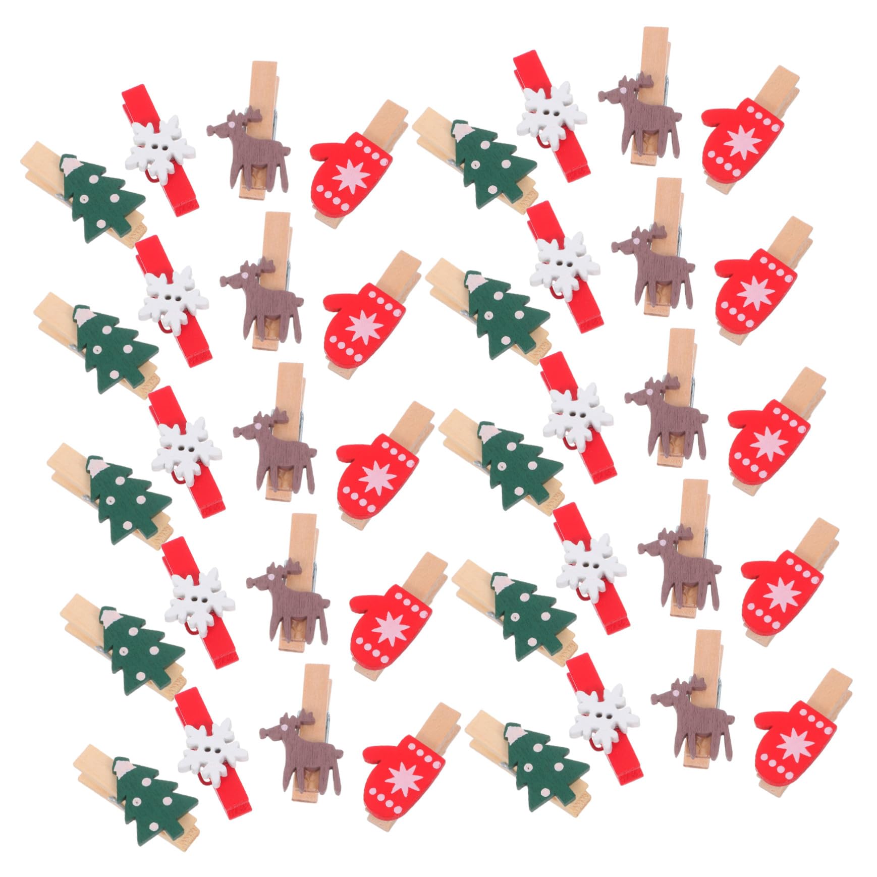 Clips de madera para manualidades que solucionan la decoración de fotos y notas de Navidad