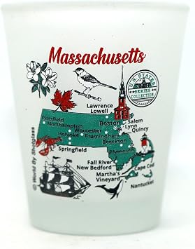 Massachusetts US States Series Collection Shot Glass