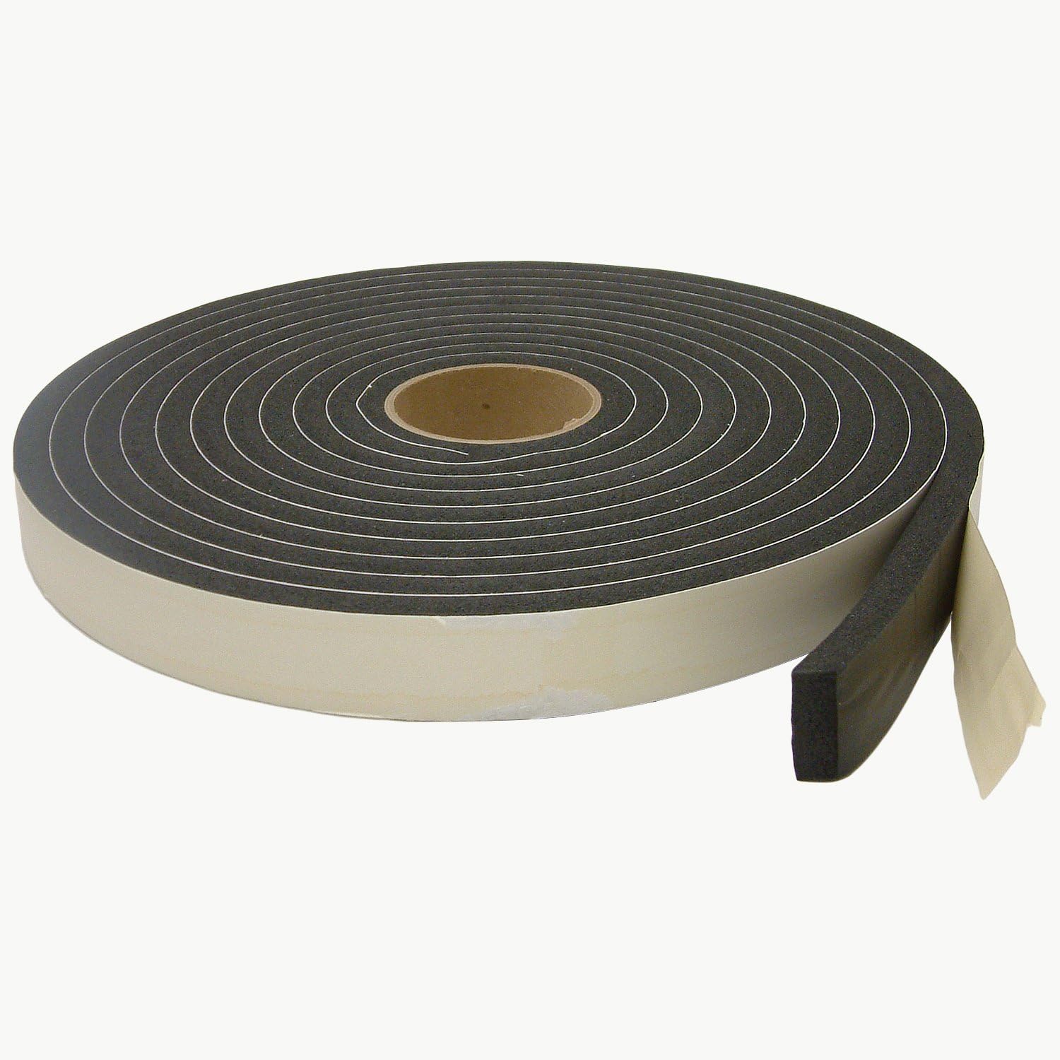 JVCC Low-Density PVC Foam Tape [Single-Sided, Closed Cell] (SCF-01): 1-1/2 in. x 300 in. x 1/2 in. Thick (Black)