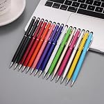 15 Stylus Styles Pack pour Ecrans tactiles Stylos Style Pen Compatible avec les tablettes de téléphone Kindle et Black Ink Ballpoint Pens-2 en 1 Stylistes stylos pour écrans tactiles