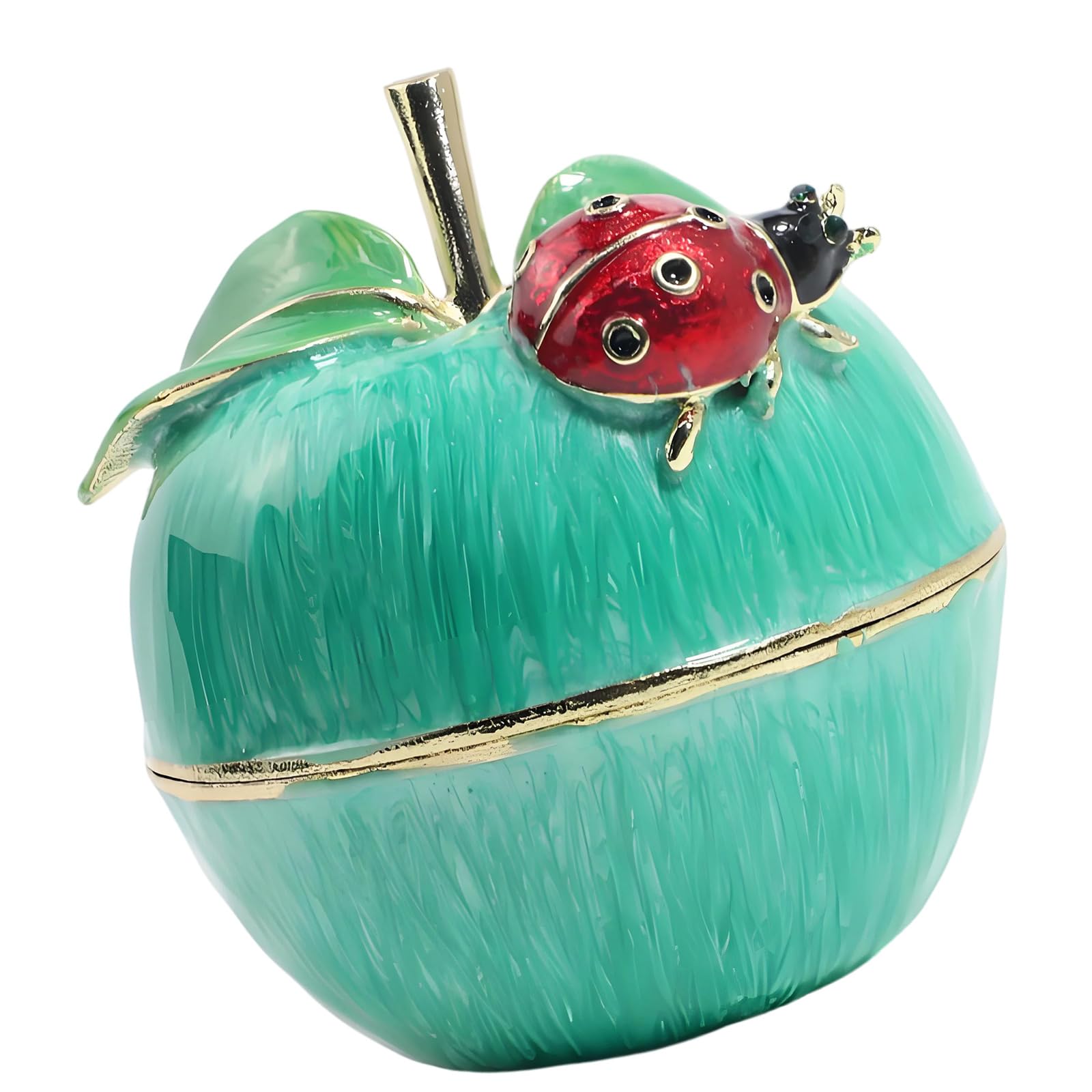 carotoe Jewelry Box for Earrings and Bracelets, Fruit Shaped Decorative Metal Trinket Box for Vanity Storage and Jewelry Presentation Fruit Trinket Holder Decorative Case Earring Pendant Storage