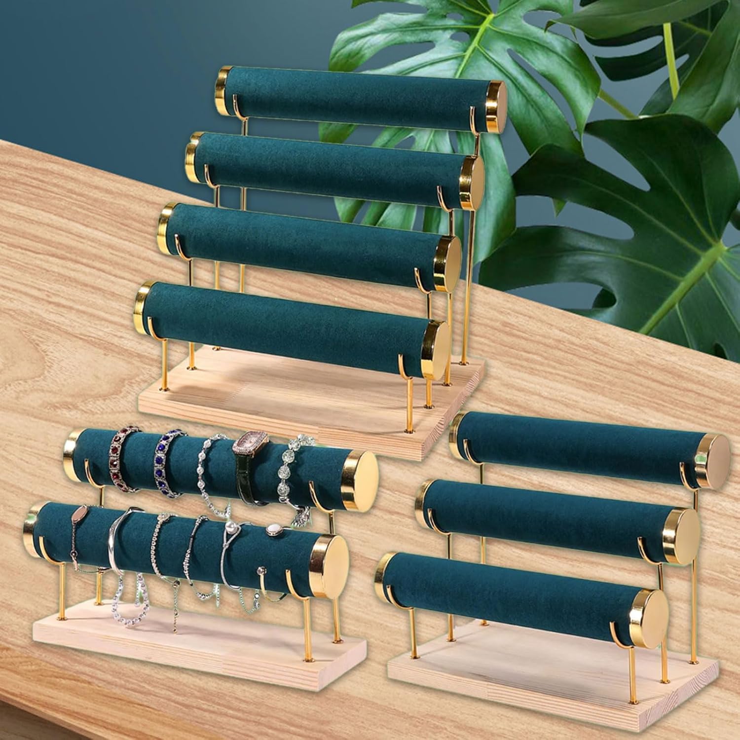 ブレスレットやバングル用ディスプレイスタンド ジュエリーホルダー 取り外し可能なティア付き リストバンド プレゼンテーションラック