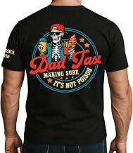 Wrappiness Personalized Dad Tax Shirt, Custom Dad T-Shirt, Funny Fathers Day Birthday Gift for Dad, Husband, Papa from Kids