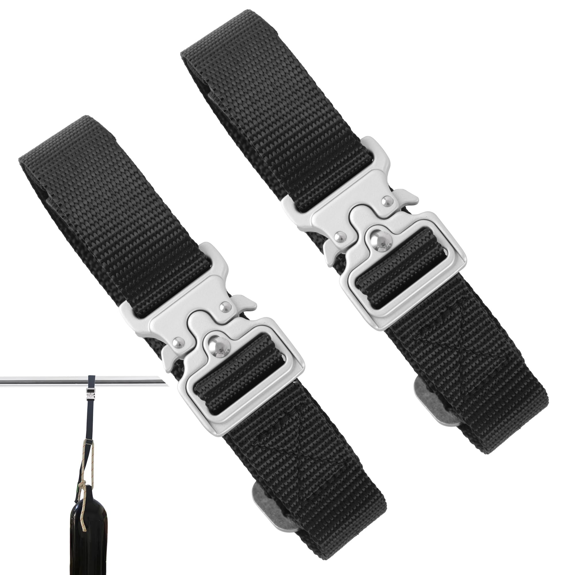 YUSOVE2 Pcs Boat Fender Lock Kit | Fender Quick Release Strap | Boat Rail Fender Adjust Strap 100% aluminum alloy Quick Release Buckle