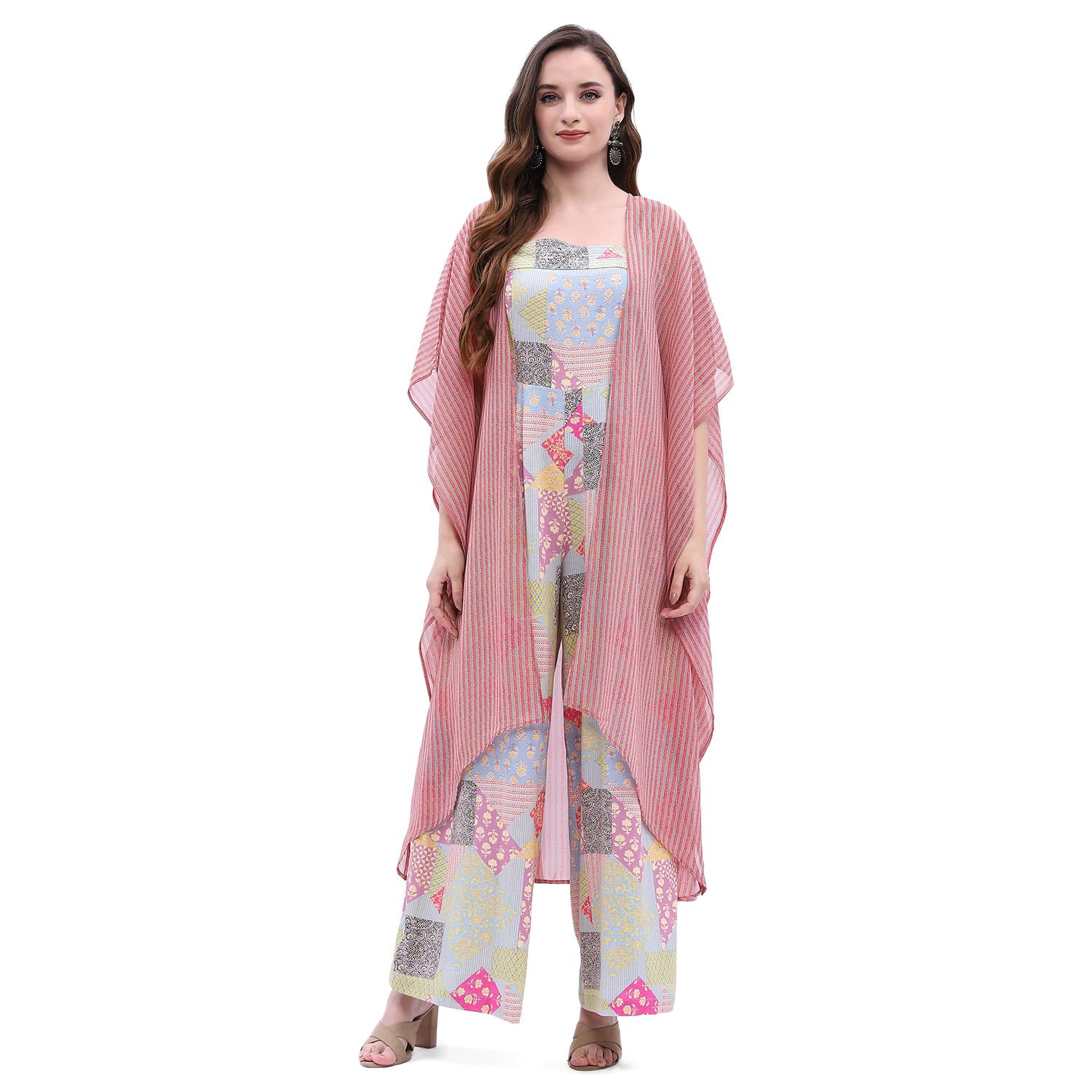 biba Women Printed Jumpsuit with Shrug-picture-13