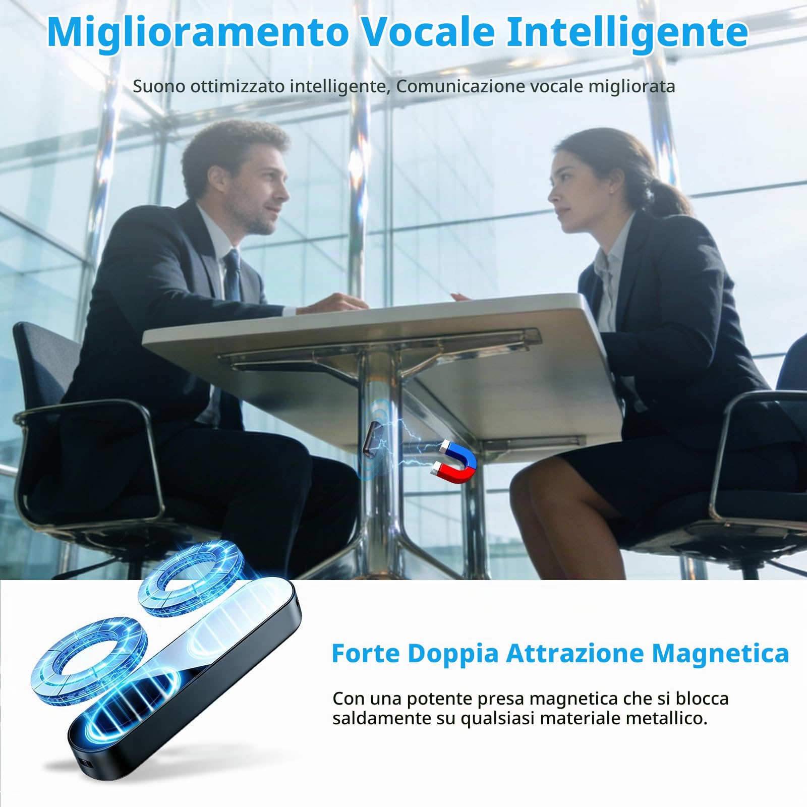 Registratore Vocale, 40 giorni di lavoro continuo Registratore Vocale Spia