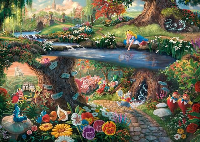 Schmidt, Thomas Kinkade: Disney Alice in Wonderland Puzzle - 1000pc, Puzzle, Ages 12+, 1 Players