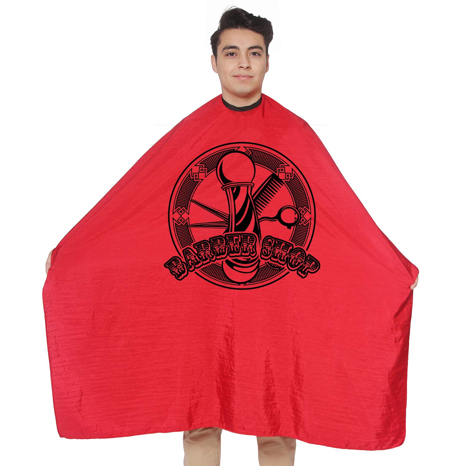 Mane Caper Large Barber Cape with Design (RedCircleClassi)