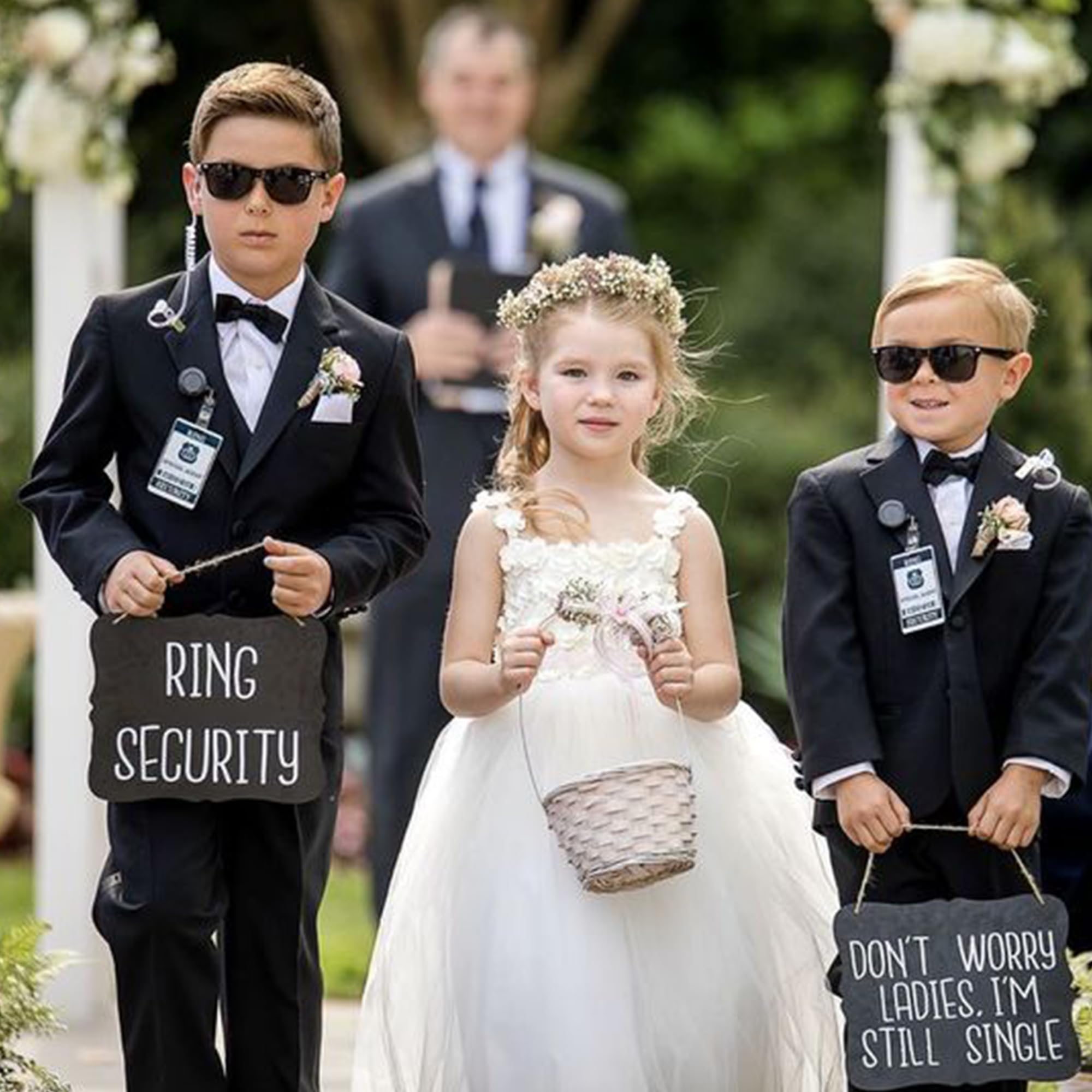 LADY&HOME Ring Security & Ring Bearer Sunglasses,Ring Bearer/Ring Security Proposal,Wedding Favors Gift for Little Boys