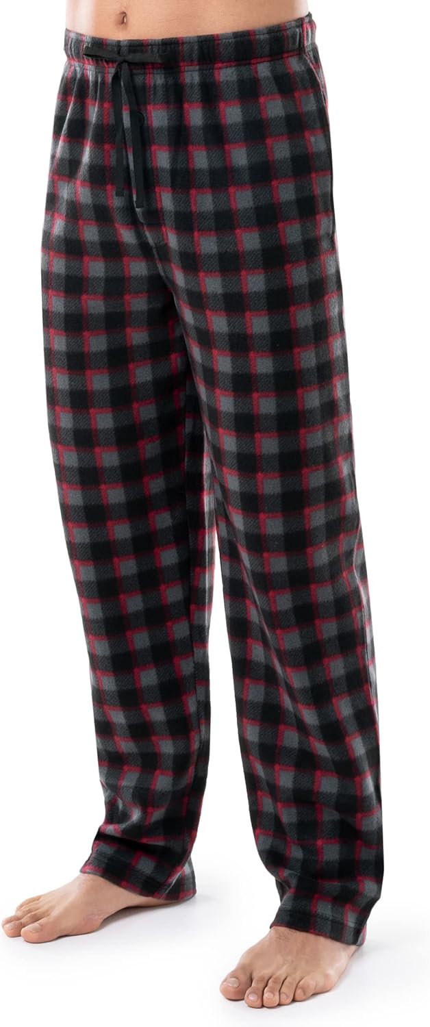 Varsity mens Long Sleeve Jersey Knit Top and Fleece Pant Sleep Set - Image 7