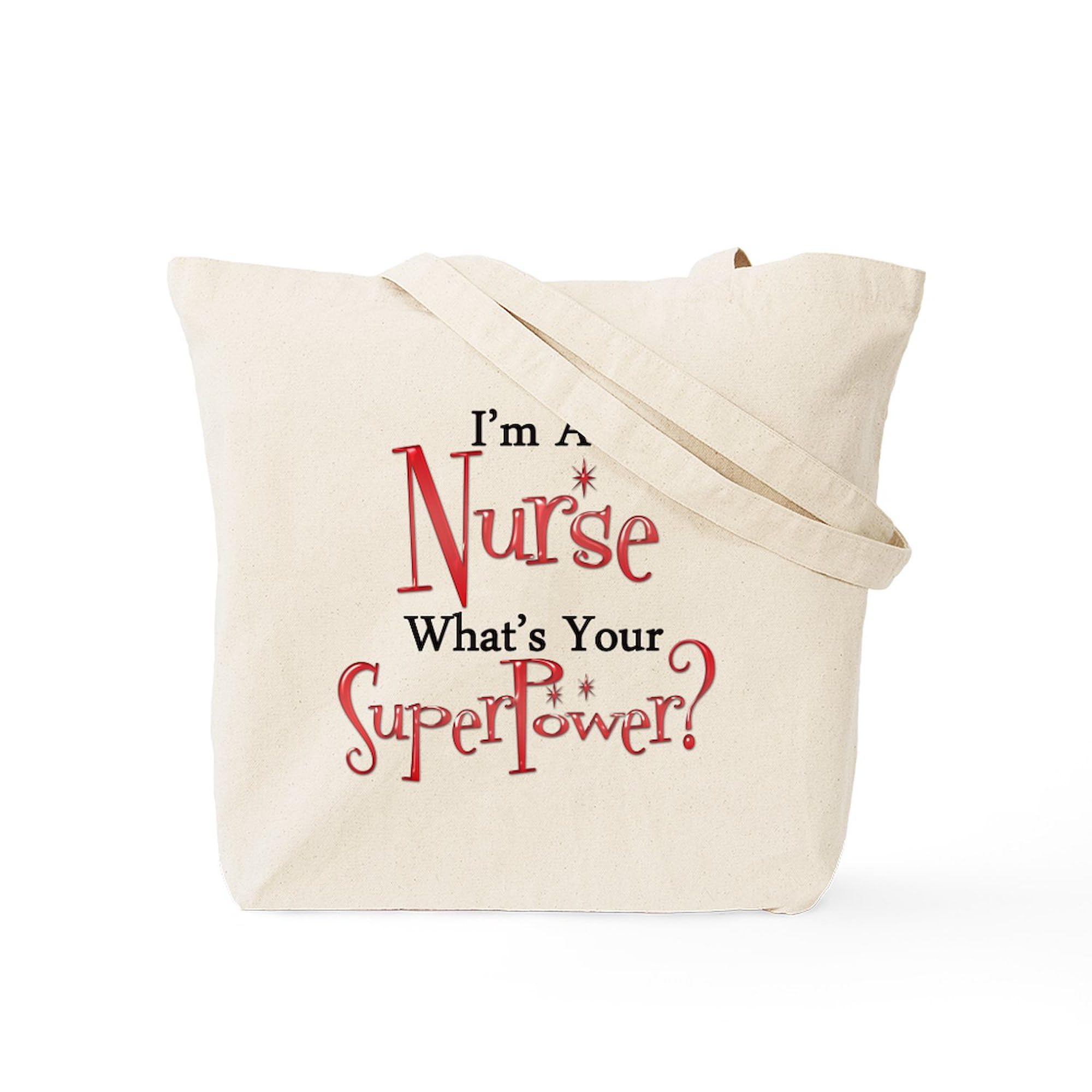 CafePress Nurse Tote Bag - Reusable Canvas Shopping Bag With Fun Prints