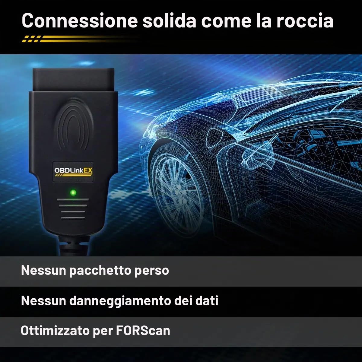 OBDLink ScanTool EX USB - Strumento diagnostico professionale multi-marca, alimentato a batteria, compatibile con OBD2 / RenoLink/ForScan/MultiECUScan, Windows 10