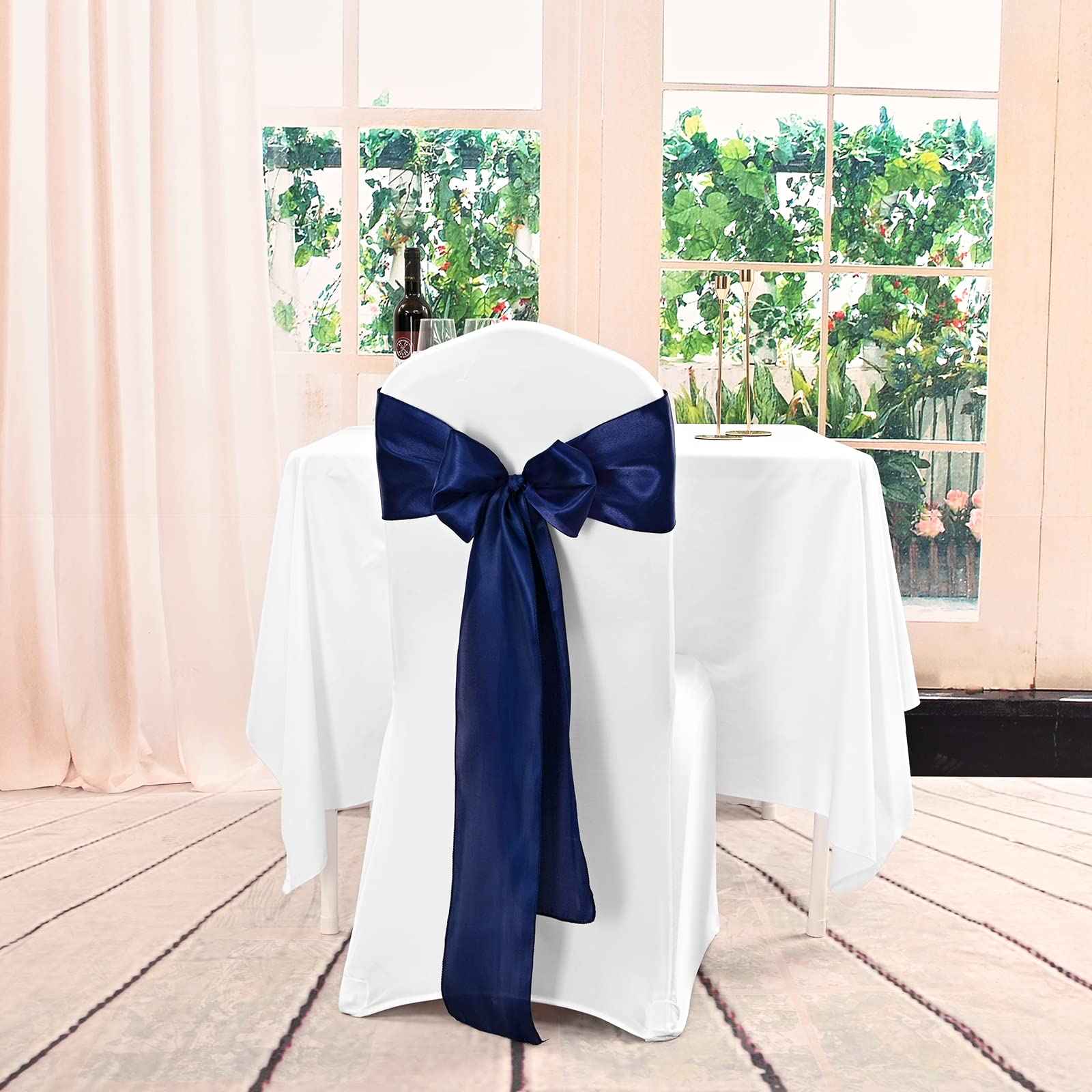 Lot de 60 rubans de chaise en satin pour mariages, réceptions, fêtes, hôtels et décoration d'intérieur