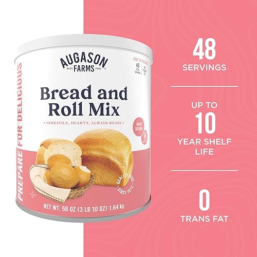 Miniatura 3 de Augason Farms Pan blanco miel Scone & Roll Mix Almacenamiento de alimentos de emergencia #10 lata