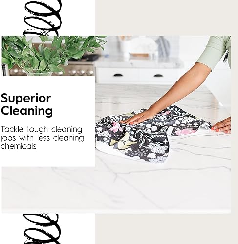 Miniatura 3 de GEOMETRY Toallas de cocina navideñas  Toallas de microfibra de secado rápido para secado de cocina  Toalla de secado rápido premium  Pinos frescos