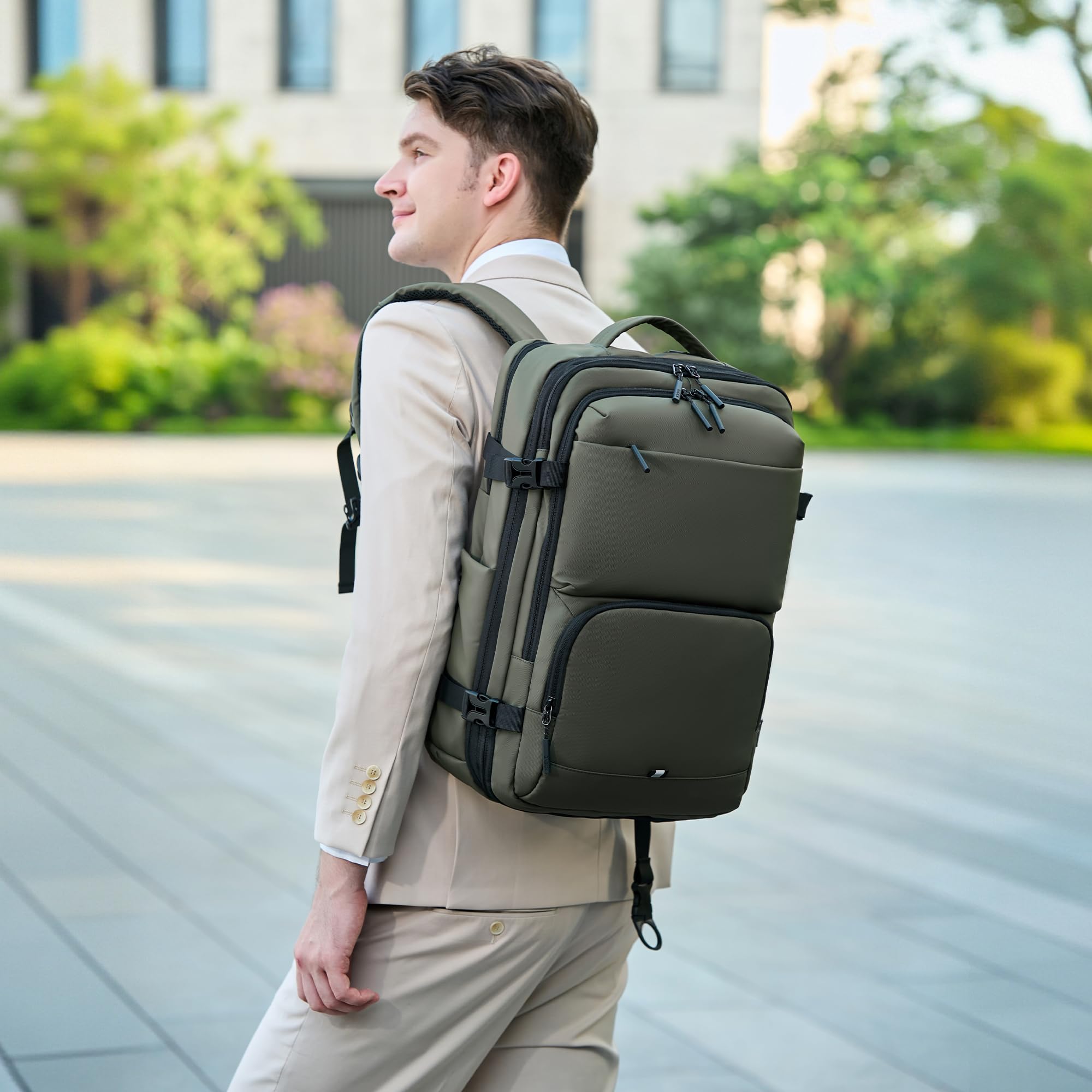 BAGOK Handgepäck Rucksack, Wasserdichter Multifunktionaler Rucksack Handgepäck Flugzeug mit Laptopfach, Große Kapazität für Reisen, Arbeit und Freizeit