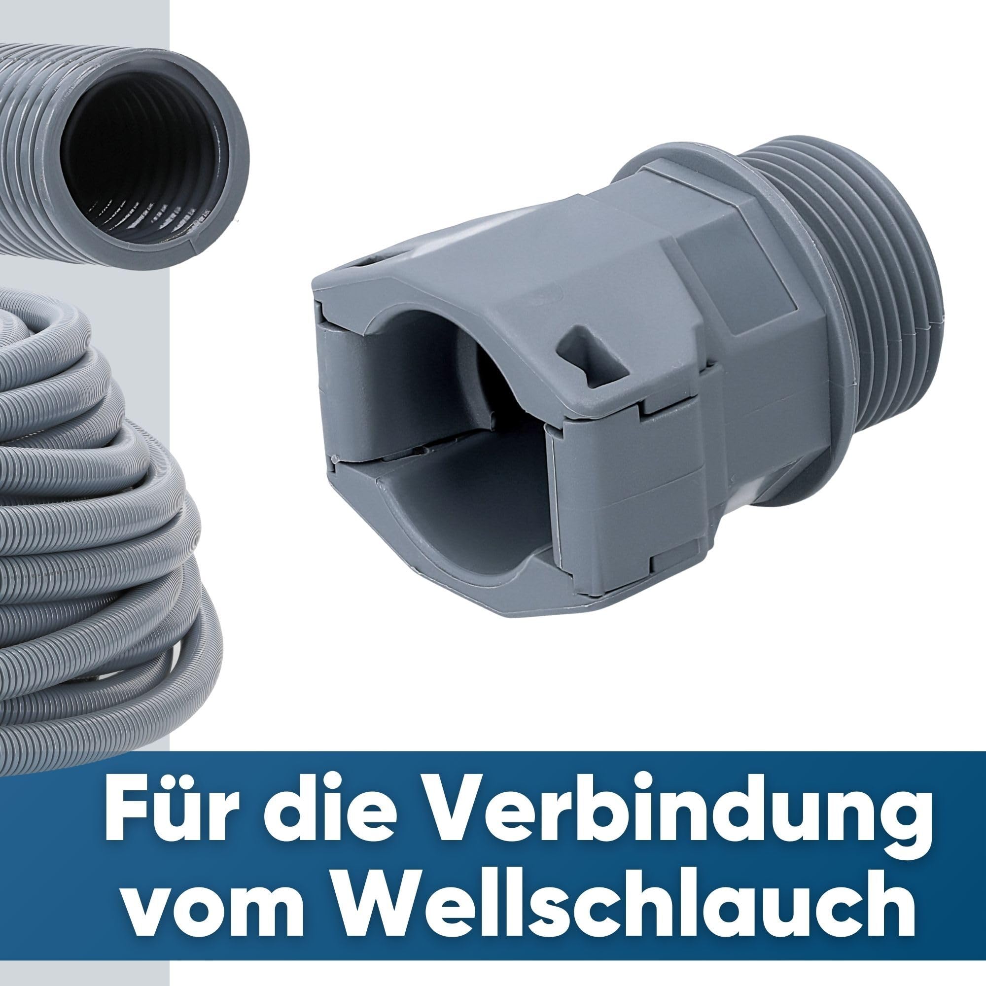Kalitec 3805137-10x Racor Recto NW12/13 I para Manguera, Negro | Conector de Poliamida 6 con rosca exterior PG9, apto para tubo corrugado e instalaciones eléctricas según EN60423