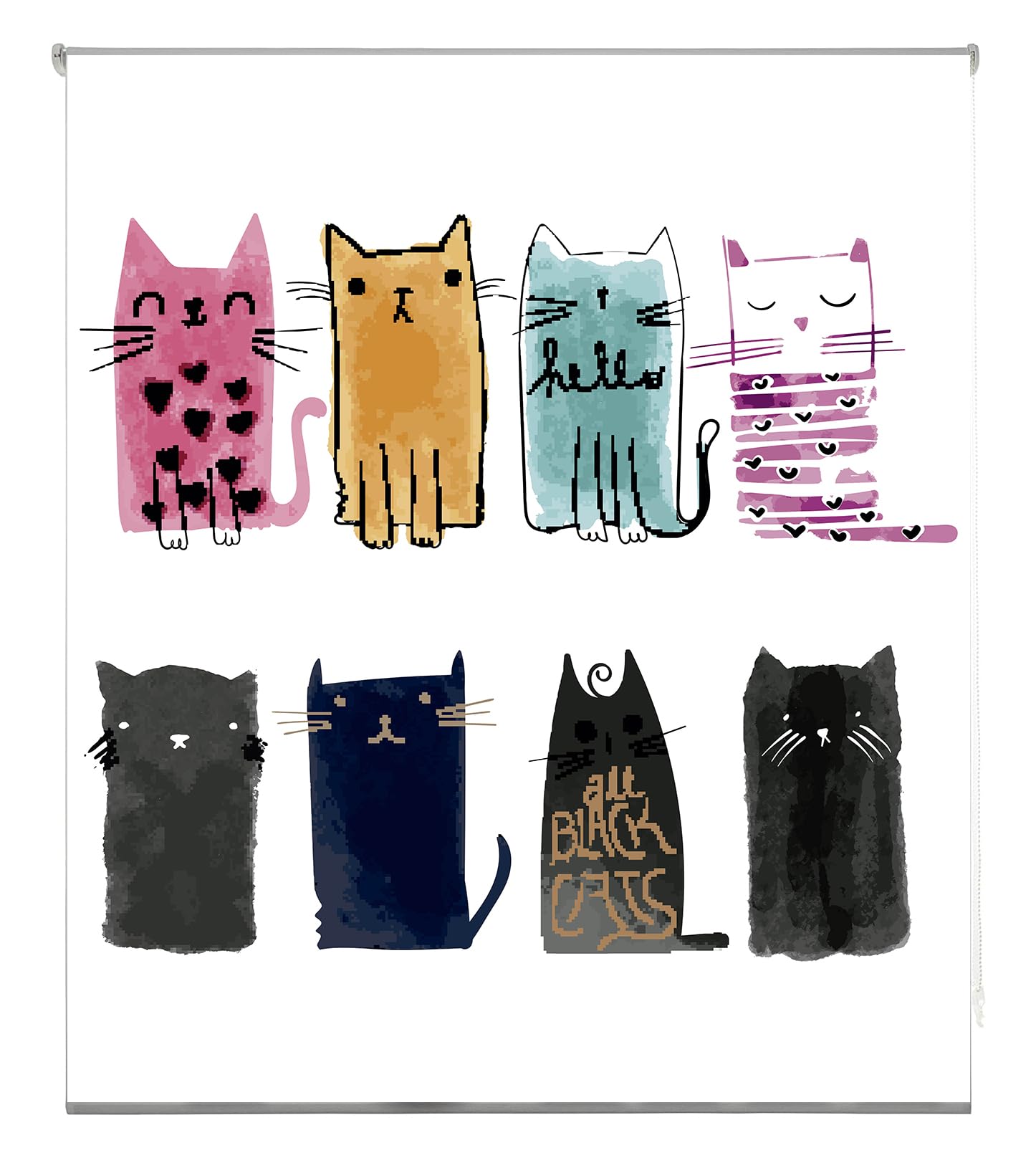 Estoralis | Animaux | Store Enrouleur | sans Outil Tissu translucide imprimé | A-233 | 90 x 150 cm. (Largeur/Hauteur) Taille du Tissu 87 x 150 cm. | Stores pour fenêtres et Portes
