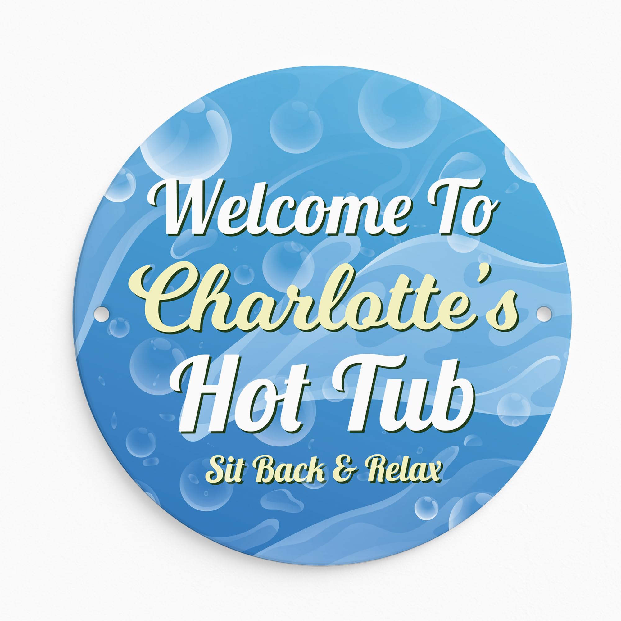 Red Ocean Personalised Welcome To Hot Tub Sign For Outdoor Wall Mounted Signs For Garden Gate Fence Gift Couple Friendship Gifts Funny Garden Sign New Home Gift Hot Tub Accessories