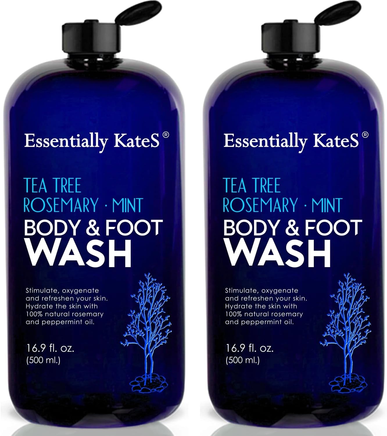 Tea Tree Rosemary Mint Body and Foot Wash 16.9 fl. oz. (Pack of 2)