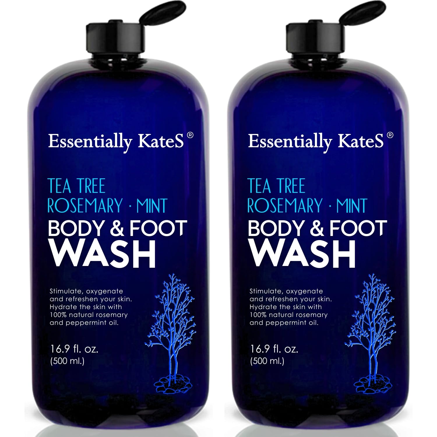 Tea Tree Rosemary Mint Body and Foot Wash 16.9 fl. oz. (Pack of 2)