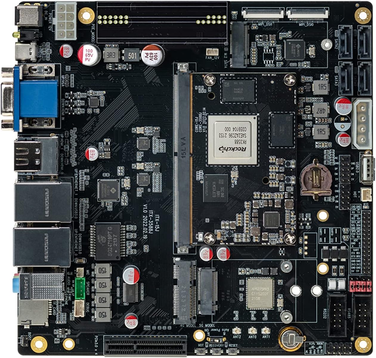 WayPonDEV RockChip RK3588J Core-3588J 8K コアボード 8nmLPプロセス 6Topsコンピュ