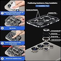 Vista 18 de WSKEN for Samsung Galaxy S24 Ultra Camera Lens Protector, Ultra Thin Scratch Resistant 9H Tempered Glass with Aluminum Metal Circle Camera Screen