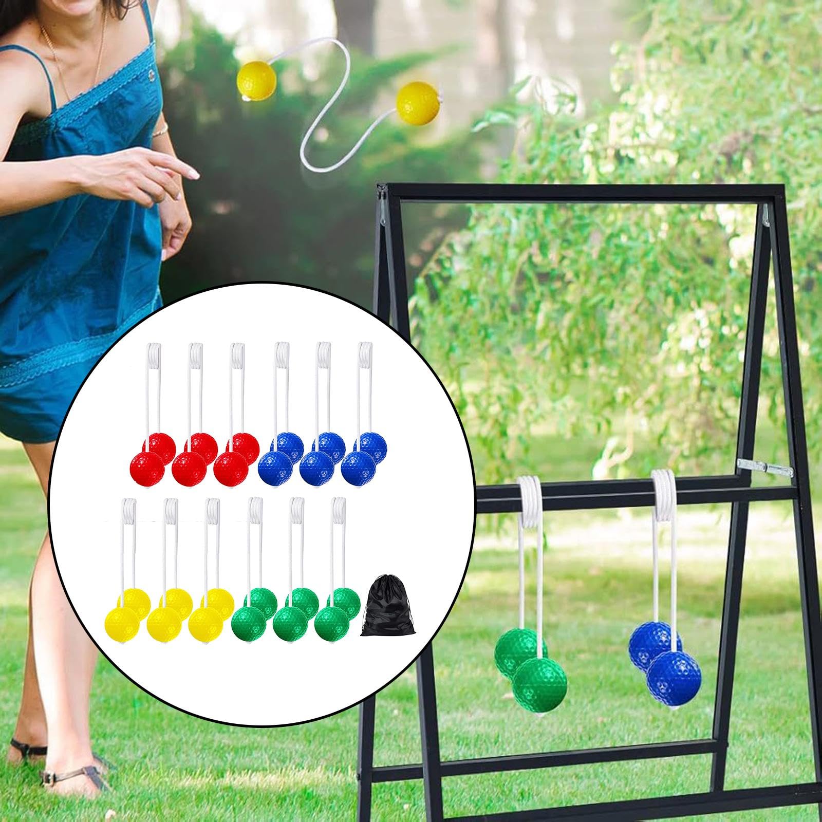 Set di 12 Palline a per Allenamento di Gioco, 42 Mm, per Prato, Club Sportivi Indoor/Outdoor