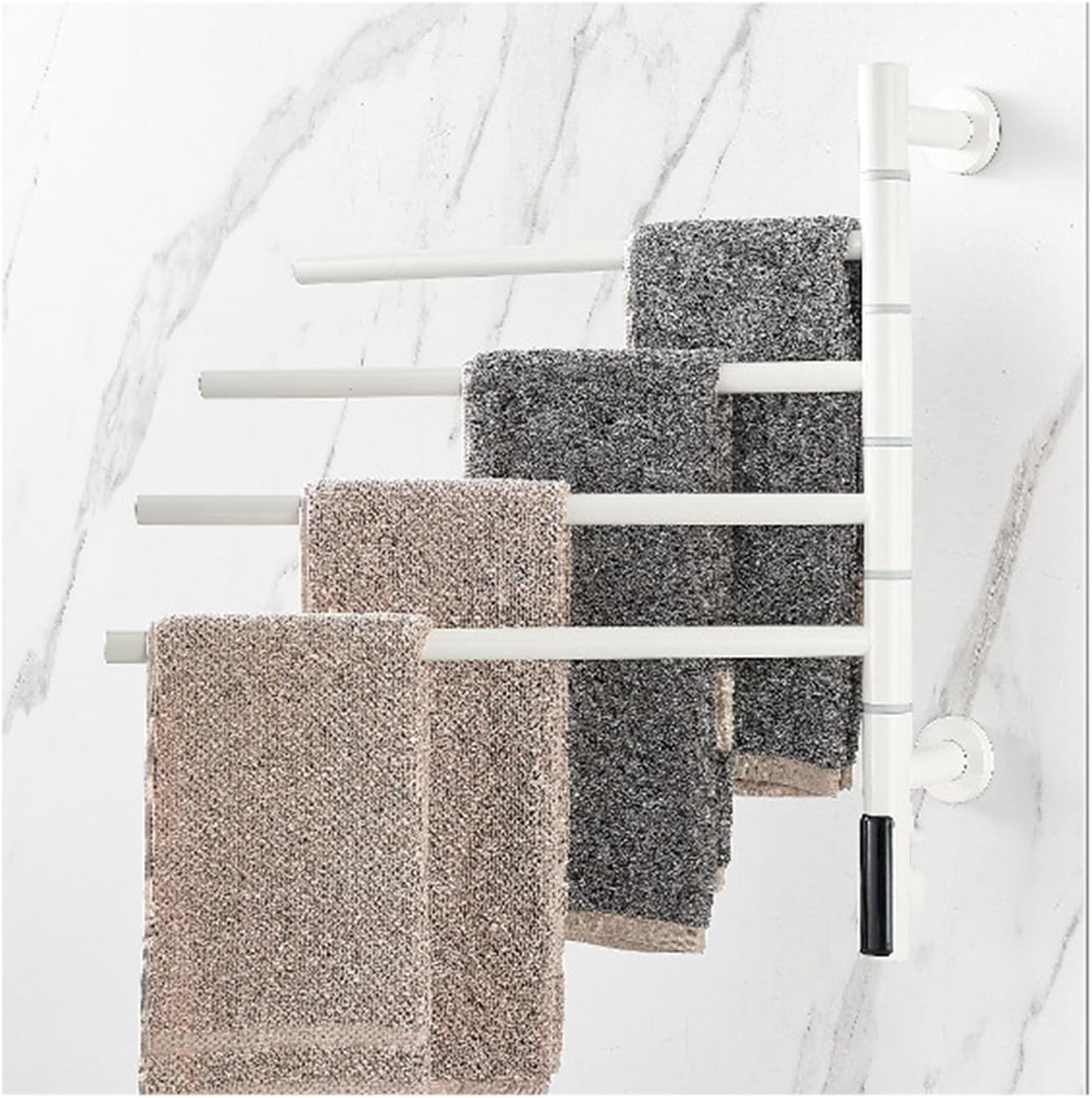 White,Hard Wired,s with Temperature Controls,Wall Mounted Heated Towel Rack for Drying Towels and Garments,Bathroom Accessories Towel Rack