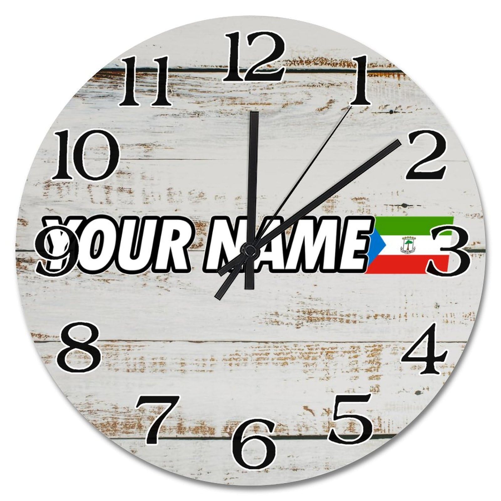 Horloge murale Guinée équatoriale 38cm pour chambre et salon