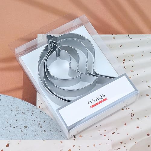 Miniatura 5 de Juego de cortadores de galletas para pájaros, 5 pulgadas, 4 pulgadas, 3 pulgadas, 2 pulgadas, 4 piezas, acero inoxidable